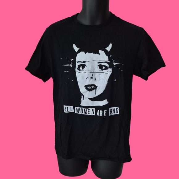 Gildan Other - Gildan Black Graphic Tee with Retro Rockabilly Design Medium